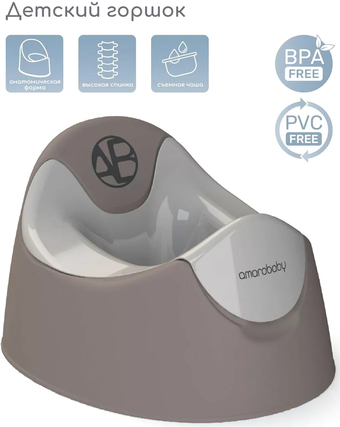 Детский горшок Amarobaby Bonny AB221104B/11 (серый)