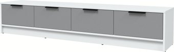 Тумба Интерлиния ТВ Концепт КТ-ТВ4-35 (серебро/белый платинум)