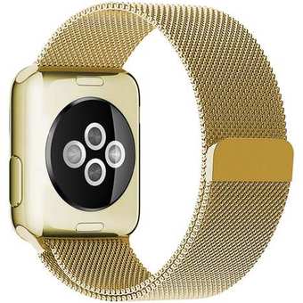 Браслет Rumi Milanese loop металлический для Apple Watch 42/44/45mm (золотистый)