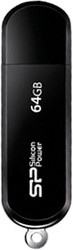 USB Flash Silicon-Power LuxMini 322 Black 64GB (SP064GBUF2322V1K)