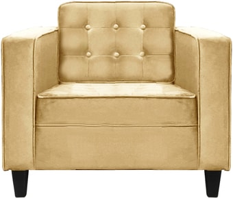 Интерьерное кресло Brioli Вилли (велюр, B2 бежевый/темные ножки)