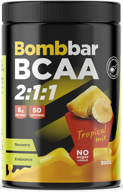 BCAA Bombbar BCAA 2:1:1 (300 г, тропический микс)