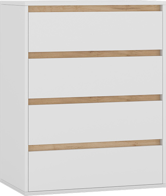 Комод Интермебель Рио-1 (белый/дуб крафт золотой)