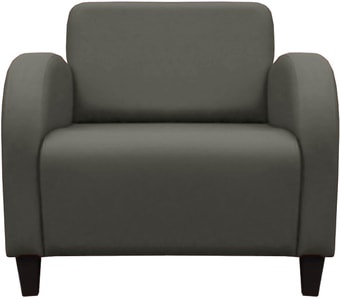 Интерьерное кресло Brioli Карл (экокожа, L21 серый/темные ножки)