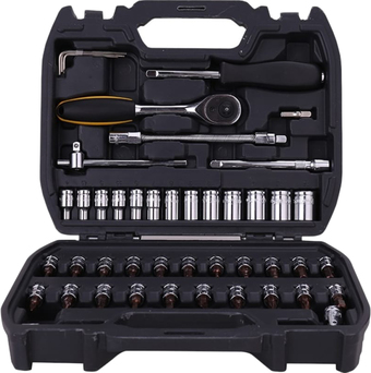 Набор трещотка с головками и битами Deli DL1046 (46 предметов)