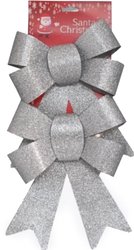 Елочная игрушка Pozzi Milano Бантики 5131 (2 шт, серебристый)
