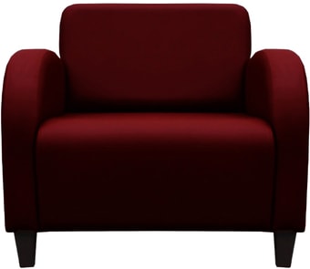 Интерьерное кресло Brioli Карл (экокожа, L16 вишневый/темные ножки)