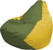 Кресло-мешок Flagman Груша Макси Г2.1-228 (оливковый/жёлтый)