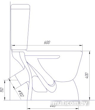 Унитаз Rosa Ресса черный