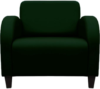 Интерьерное кресло Brioli Карл (экокожа, L15 зеленый/темные ножки)