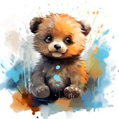 Рыжий кот Малыши-животные Красочный мишка Х-0633