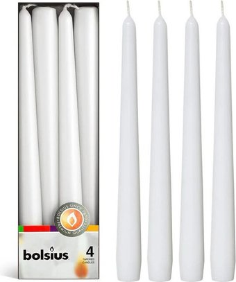 Набор свечей Bolsius 245/24 (4 шт, белый)