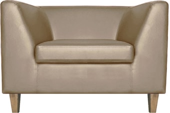 Интерьерное кресло Brioli Дедрик М (экокожа, L7 бежевый/светлые ножки)