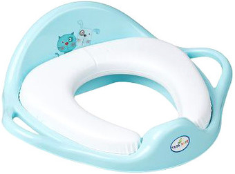 Детская накладка на унитаз Tega Пес и кот (мягкая, голубой)