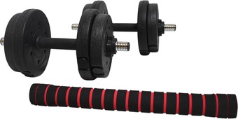 Гантели с грифом для штанги TREX Sport композитные с соединительным грифом 2x5 кг