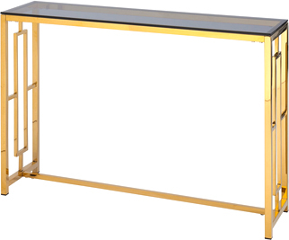 Консольный стол Stool Group Бруклин 115x30 ECST-013-TG-SK (стекло Smoke/сталь золото)