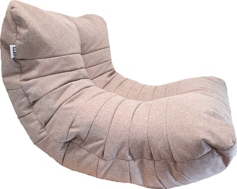 Кресло-мешок LoftyHome Кокон XL (рогожка, песок)