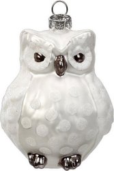 Елочная игрушка Inge's Christmas Figural Glass Ornaments. Снежная сова 64008H600