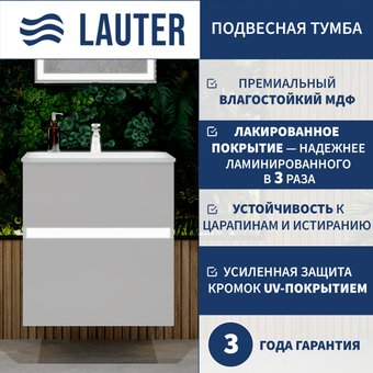 Lauter Тумба под умывальник Emma 60 (белый глянец)
