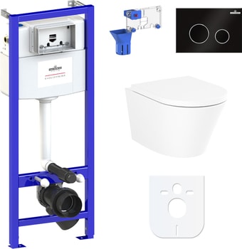 Унитаз Lavinia Boho Biore Compacto Rimless 7 в 1 87040092 (черный пластик)