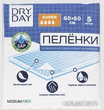 Пеленки Modum Dry Day Super 60x60 (10 шт)