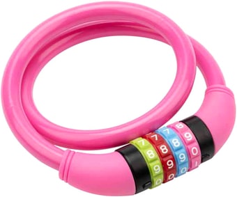 Тросовый велозамок Rexant 79-0204 100 см (розовый)