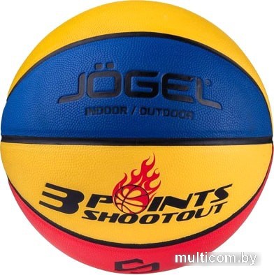 Мяч Jogel Streets 3 Points (7 размер, желтый/синий/красный)