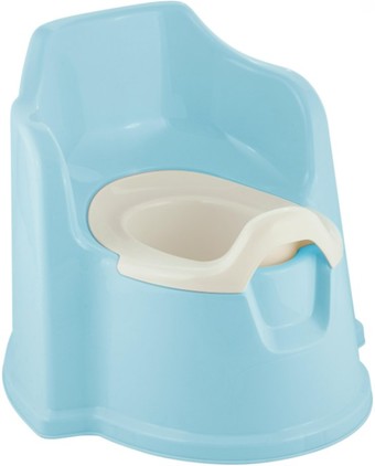 Детский горшок Lalababy Protect Me с крышкой (голубой пастельный)