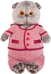 Мягкая игрушка Basik & Co Басик в красном пиджаке и брюках в елочку (19 см)