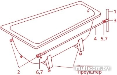 Ванна Antika А-70001 170x70