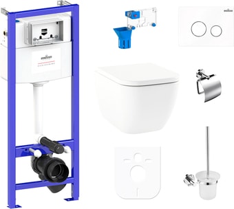 Унитаз Lavinia Boho Relfix One Rimless 9 в 1 97010047 (белое стекло)