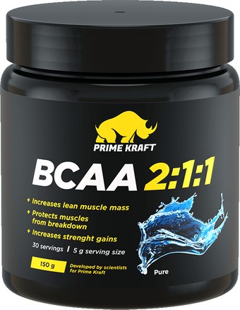 Аминокислоты Prime Kraft BCAA 2:1:1 (150г, без вкуса)