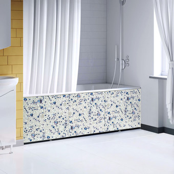 Торцевой экран под ванну Comfort Alumin Жемчужная мозаика 73x50 (торцевой)