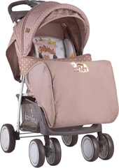 Коляска прогулочная «книга» Lorelli Foxy + Footcover 2018 Beige&Yellow Happy Family