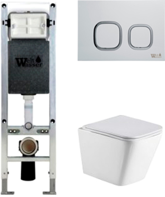 Унитаз WeltWasser Gelbach 004 MT-WT + Amberg 350 ST + Amberg RD-WT (белый матовый/белый)