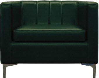 Интерьерное кресло Brioli Бруно (экокожа, L15 зеленый)