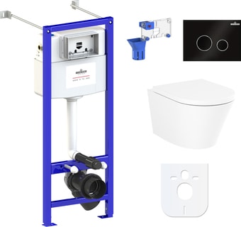 Унитаз Lavinia Boho Biore Compacto Rimless 7 в 1 87050180 (черное стекло)