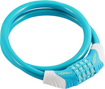 Тросовый велосипедный замок Нора-М №31 (ф8x650мм, голубой)