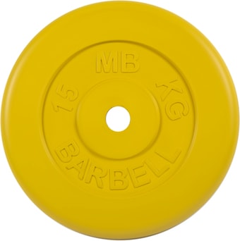 MB Barbell Стандарт 31 мм (1x15 кг, желтый)