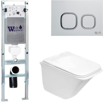 Унитаз WeltWasser Rotbach 004 GL-WT + Amberg 350 ST + Amberg RD-WT (белый глянец/белый)