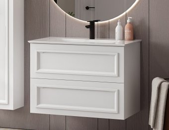 Belux Тумба под умывальник София НП 85-02 (1, белый глянцевый)