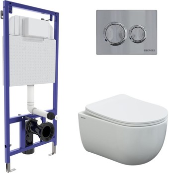 Унитаз Berges Wasserhaus Ventas Rimless 043241 (с сиденьем)