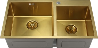 Кухонная мойка Melana ProfLine S8045HG (сатин золотой, глубина 22 см, сталь 3 мм)