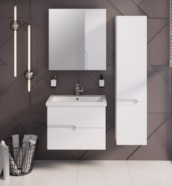 Runo Тумба с умывальником Runo Стокгольм 70 + Como 70 (подвесная)