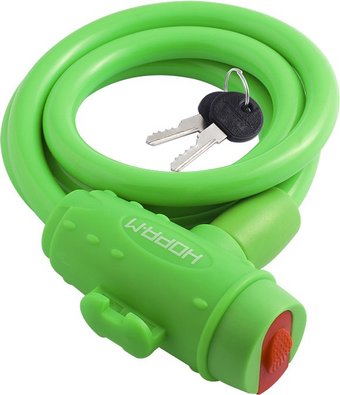 Тросовый велосипедный замок Нора-М №33 (ф8x1000мм, зеленый)