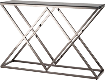 Консольный стол Stool Group Инсигния 115x30 ECST-026-BG-SK (стекло Smoke/сталь темный хром)