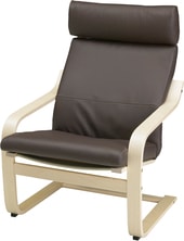 Стул-кресло Ikea Поэнг (березовый шпон, глосе темно-коричневый) 792.514.63