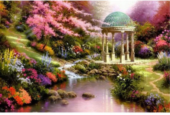 Алмазная мозаика Darvish Беседка у ручья DV-9514-2