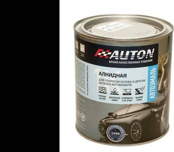 Автомобильная краска Auton алкидная - 601 Черная - банка. 800 мл