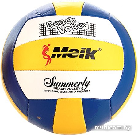 Мяч для пляжного волейбола Meik QSV501 (5 размер, белый/синий/желтый)
